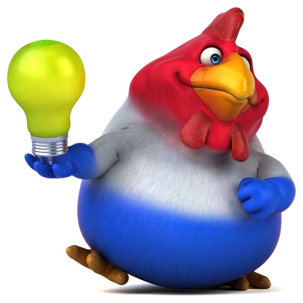 Lustiges Huhn - 3D-Illustration