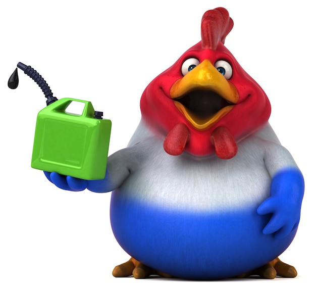 Lustiges Huhn - 3D-Illustration