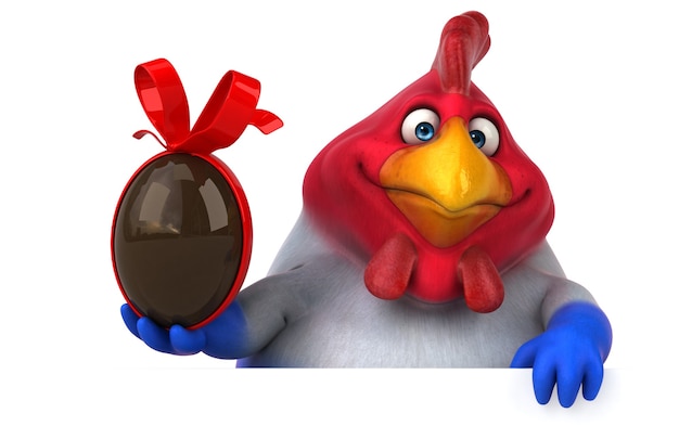 Lustiges Huhn - 3D-Illustration