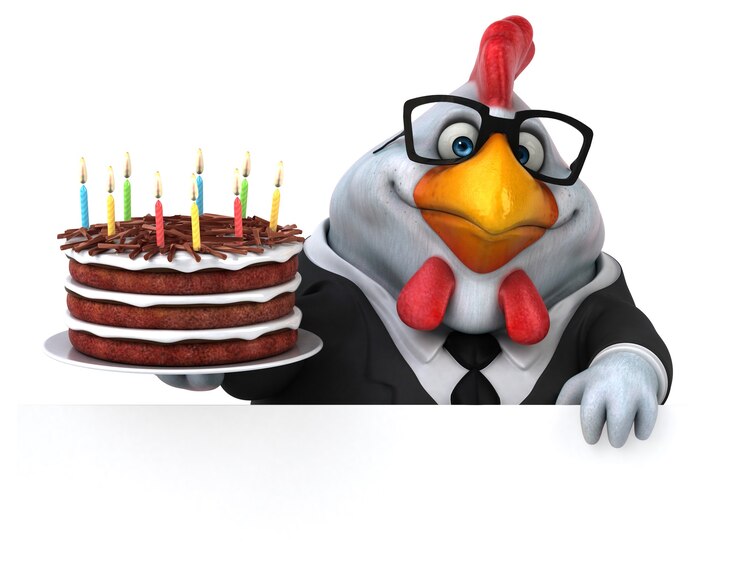 Foto lustiges huhn - 3d-illustration