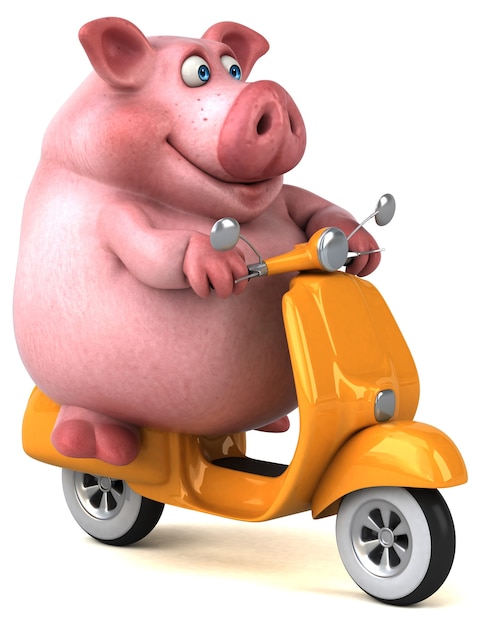 Lustiges Schwein - 3D-Illustration