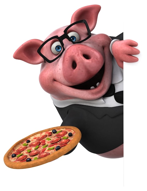 Lustiges Schwein - 3D-Illustration