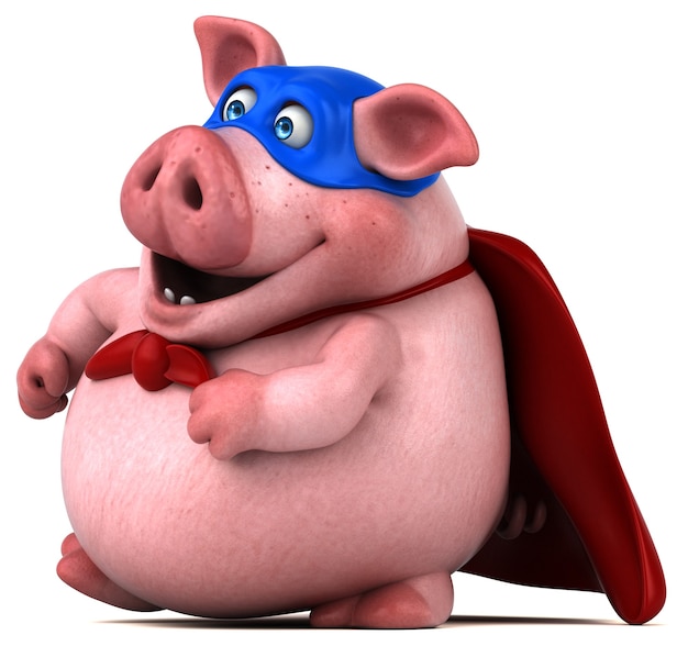 Lustiges Schwein - 3D-Illustration