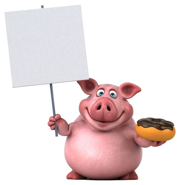 Lustiges Schwein - 3D-Illustration