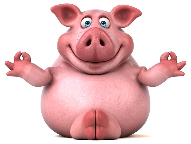 Lustiges Schwein - 3D-Illustration