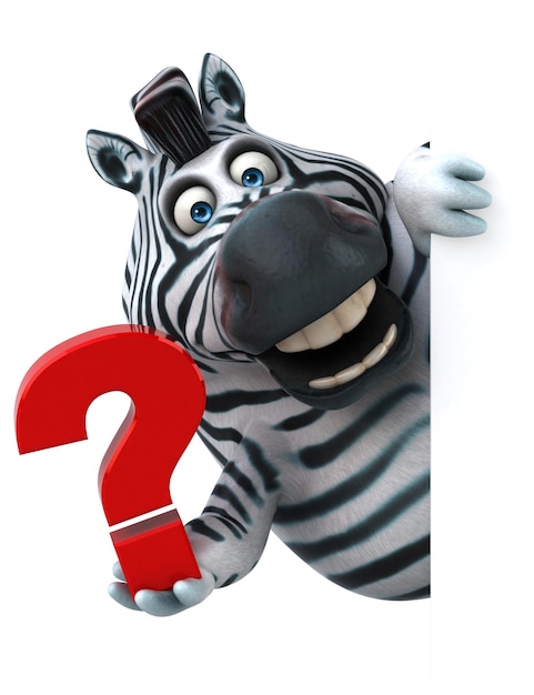 Lustiges Zebra - 3D-Illustration