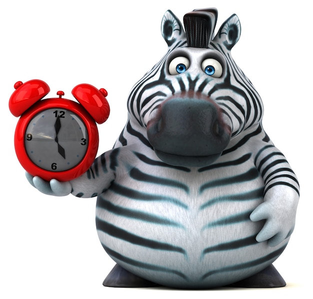 Lustiges Zebra - 3D-Illustration