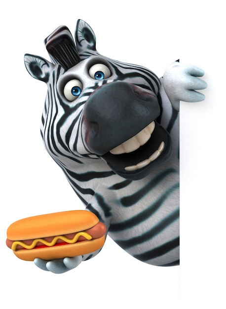 Lustiges Zebra - 3D-Illustration