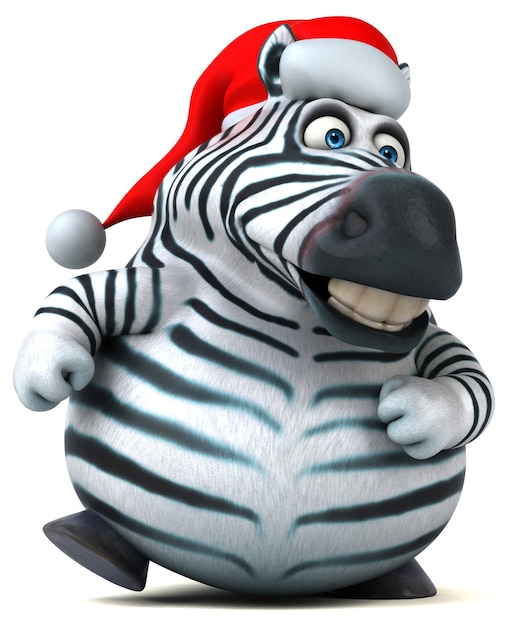 Lustiges Zebra - 3D-Illustration