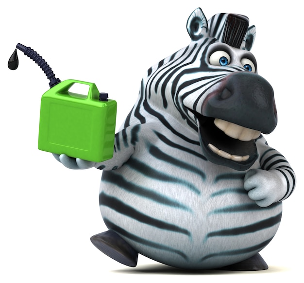 Lustiges Zebra - 3D-Illustration