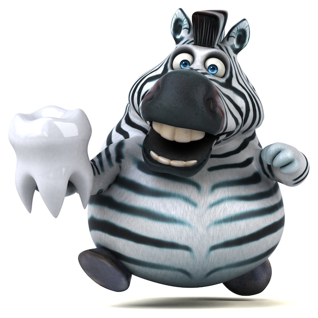 Lustiges Zebra - 3D-Illustration