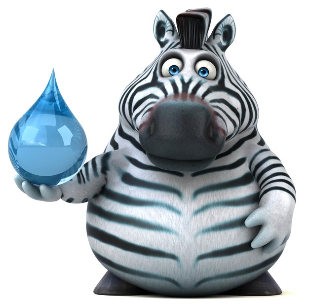 Lustiges Zebra - 3D-Illustration