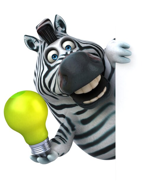 Lustiges Zebra - 3D-Illustration