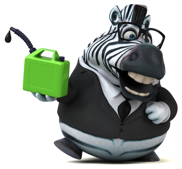 Lustiges Zebra - 3D-Illustration