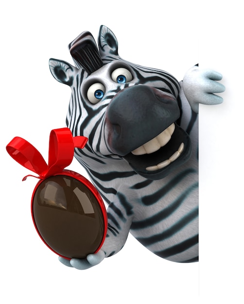 Lustiges Zebra - 3D-Illustration