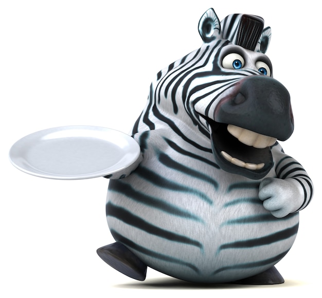 Lustiges Zebra - 3D-Illustration