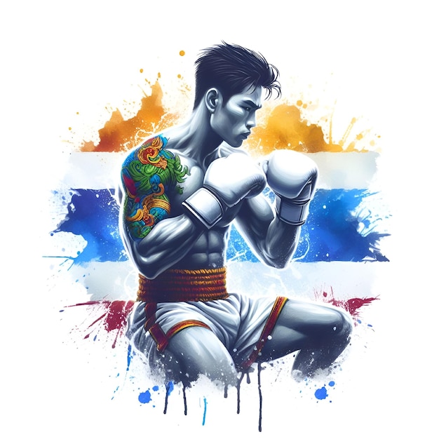 Foto lutador de artes marciais vetorial com chutes altos em ilustração de arte de pixel