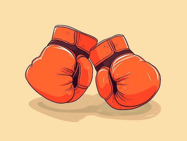 Luvas de boxe Ilustração vetorial de um par de luvas de boxe