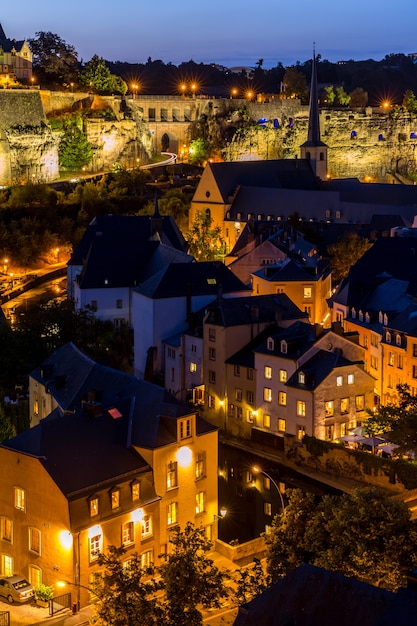 Luxemburg Stadt Nacht