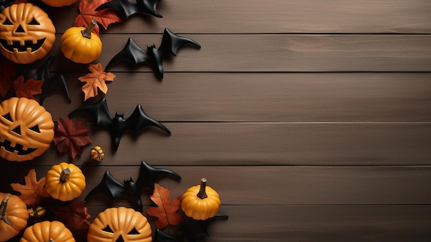 Luxo de fundo de Halloween com vibração de abóbora com espaço de texto vazio