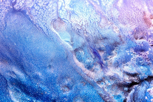 Luxo espumante fundo abstrato arte líquida Mistura de tinta de contraste multicolorida manchas de tinta de álcool textura de mármore Padrão de impressão moderno