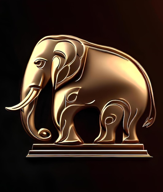 Luxuosa forma de elefante para criar designs e logotipos