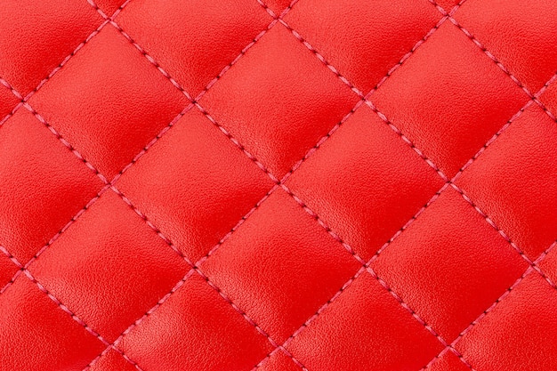 Luxuosa textura de couro vermelho