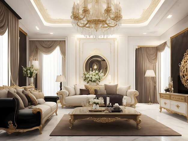 Luxuoso design de casa decorativa para interiores