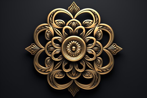 Luxuoso fundo de mandala dourado