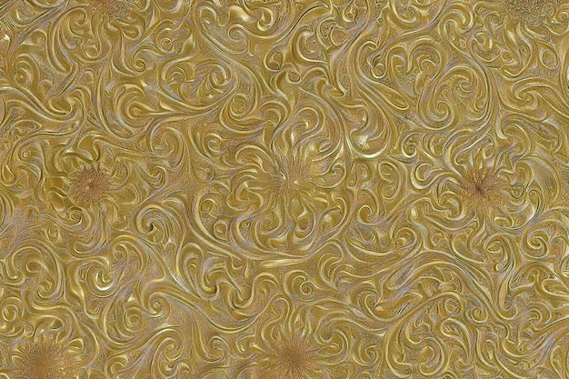 Luxuoso fundo floral dourado para decoração de parede