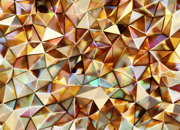Luxuriöse abstrakte realistische Kristallstruktur mit Prisma-Spektrum-ätzender Reflexion, Nahaufnahme des Hintergrunds, 3D-Rendering