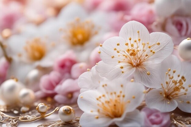 Luxuriöse Hochzeitsdekorelemente mit eleganten Sakura-Blumen