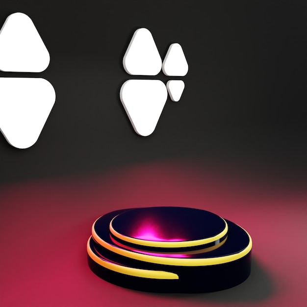 Luxuriöse und moderne 3D-Rendering-Vorlage bereit für das Design
