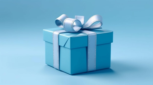 Luxuriöses blaues Liebesgeschenkkasten-Design mit blauem Hintergrund