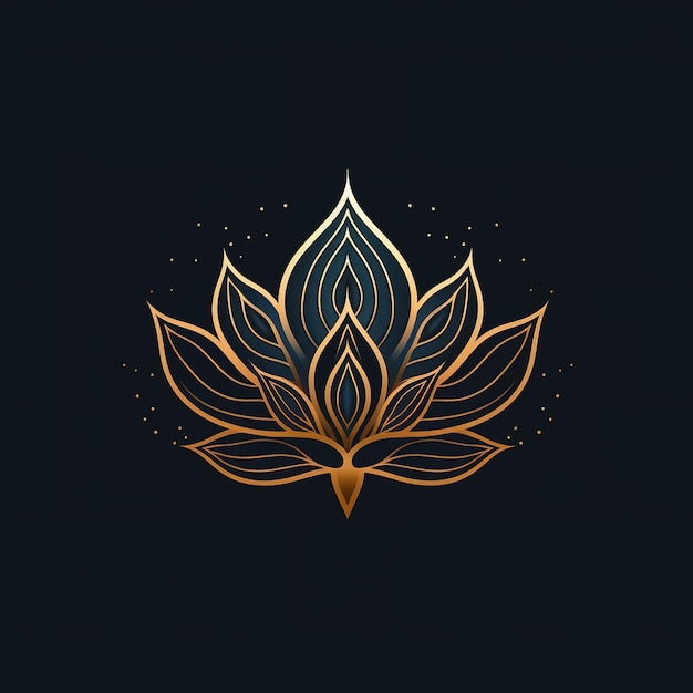 Luxuriöses goldenes Lotus-Tapetendesign