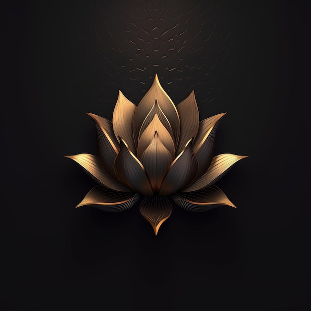 Luxuriöses goldenes Lotus-Tapetendesign