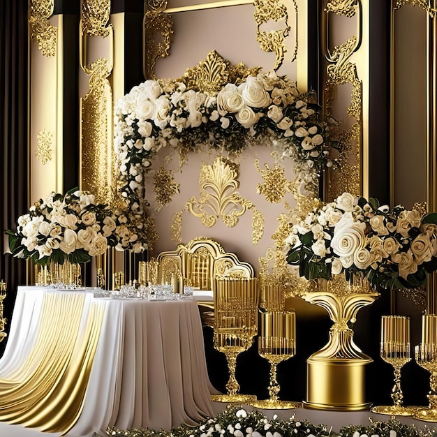 Luxuriöses Hochzeitshintergrundfoto