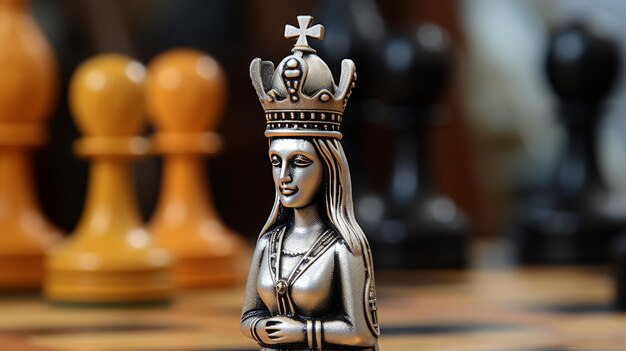 Luxuriöses Schachspiel aus Holz. Meistern Sie Strategie und Taktik in einem fesselnden Schachspiel