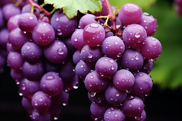 Foto luxurioso lujo succulento deleite de uva de la mejor calidad fotografía de uvas