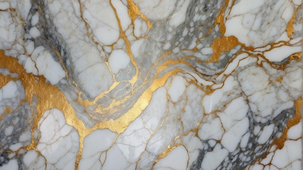 Foto luxurosa textura de mármol con elegantes venas de oro