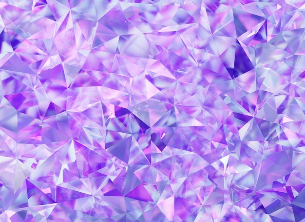 Foto luxury abstract realistische lila kristalltextur reflexion nahaufnahme hintergrund 3d-rendering