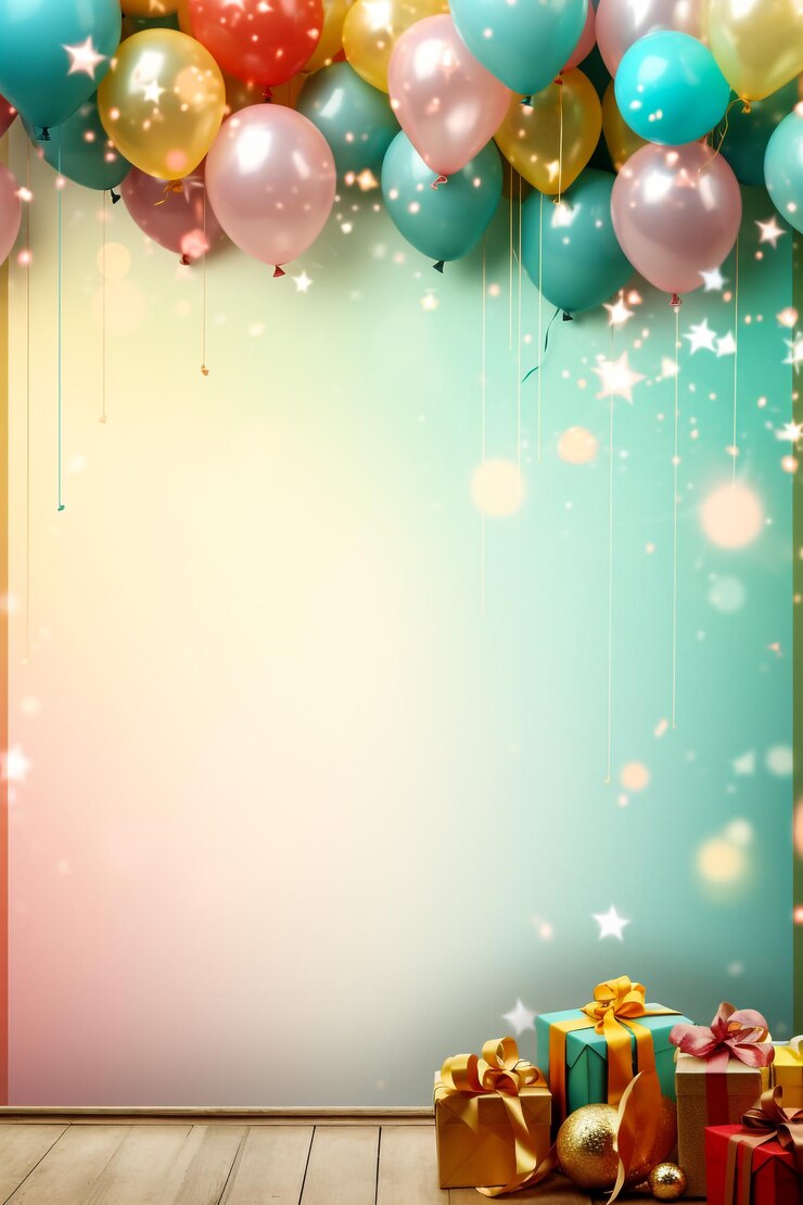 Luxury Color Glossy Helium Balloons Fondo Conjunto de globos para el aniversario de cumpleaños Celebrat