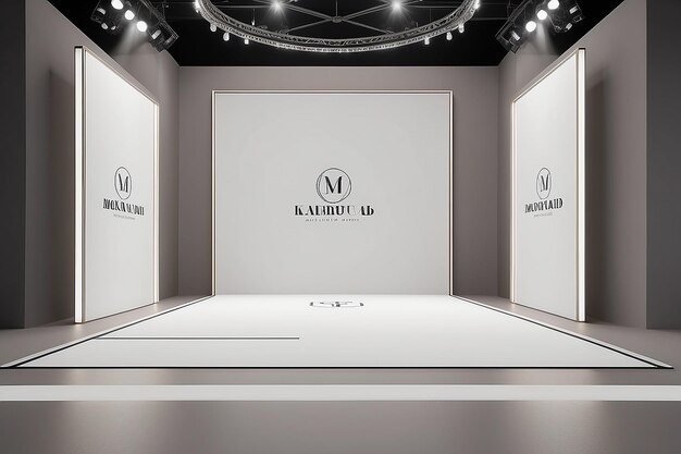 Luxury Fashion Runway Mockup integrieren Sie das Logo nahtlos in das Design