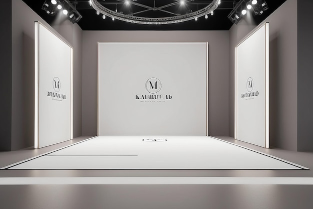 Luxury Fashion Runway Mockup integrieren Sie das Logo nahtlos in das Design