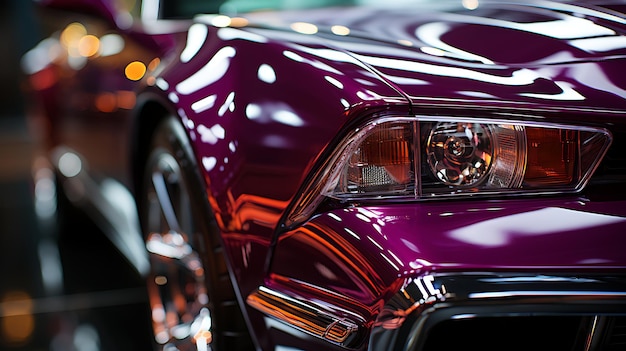 Foto luxury front car detail aus der nähe des scheinwerferfahrzeugs