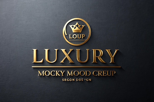 Luxury Golden Logo Mockup Design (Desenho de maquete de logotipo dourado de luxo)