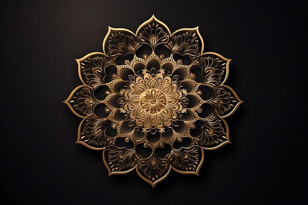 Luxury ornamental floral islámico mandala oro premium diseño de fondo premium