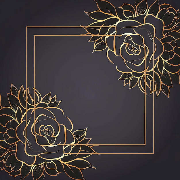 Luxury oro fondo floral vector gradiente dorado