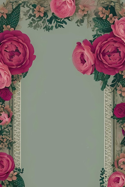 Luxus Blumendekoration Hochzeitseinladungsvorlage ArtxA