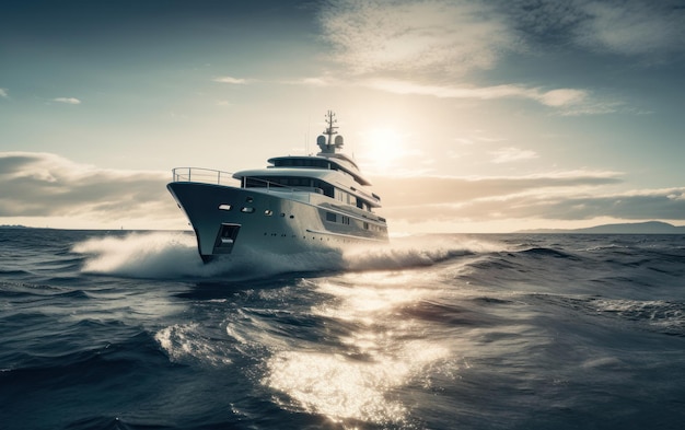 Luxus einer Superyacht auf See